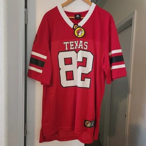 NEU Bucees Texas Fußball Trikot Erwachsene Gr. Lg Buc-ee's rot Mesh Patch #82 weiß - Bild 1 von 5