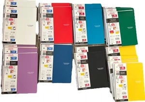 19 Five Star Spiral Wide Ruled 1 Subject Notebook 10.5"x8" Assorted 100 Sheets - Picture 1 of 3