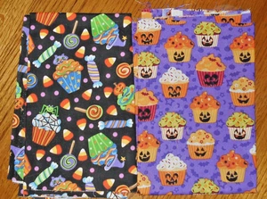 NEW Vintage Quilting Fabric Mixed Lot Halloween Yummy Treats Cupcakes Cotton - Picture 1 of 3