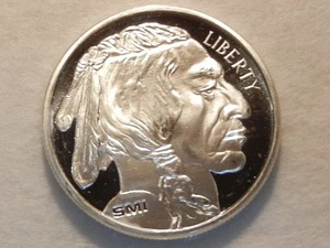 buffalo Silver Round .999 fine 1 Of silver Round - Picture 1 of 2