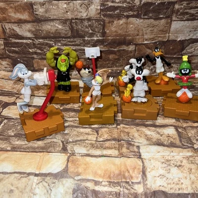 Vintage 1996 McDonalds Happy Meal Toys Space Jam Looney Tunes Complete Set Of 8 - Image 1 of 4