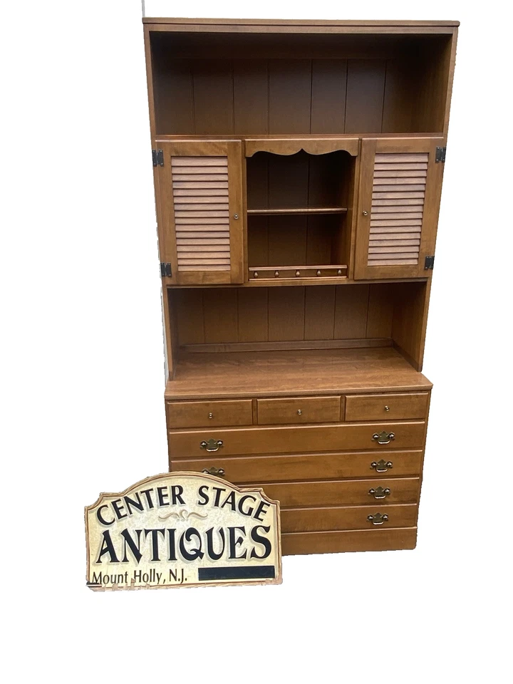 66554 Ethan Allen枫木柜带书柜上衣 — 第 1/4 张图片