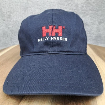 Helly Hansen 帽子合身 S/M 蓝色红色标志刺绣户外帆船男式 — 第 1/4 张图片