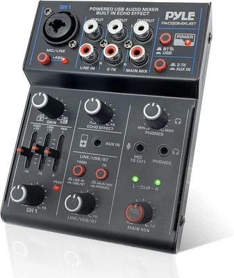 Pyle 3-Channel Professional Wireless DJ Audio Mixer - Bluetooth 5.0 - USB...  - Image 1 of 4