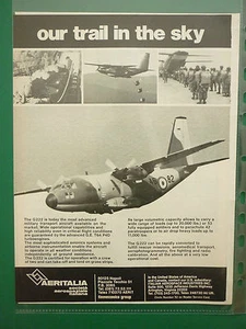 5/1982 PUB AERITALIA NAPOLI AVION G 222 GE T64 P4D ENGINES PARACHUTISTE PARA AD - Bild 1 von 1