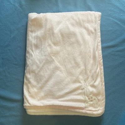 Edredón manta cuna bebé felpa Minky jirafa rosa blanco Carter's 30x40 pulgadas Foto 1 de 4