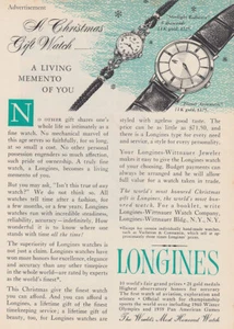 1958 Longines Watch: A Christmas Gift Watch Vintage Print Ad - Picture 1 of 1