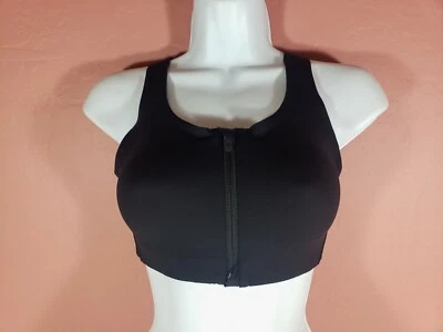 Sujetador deportivo Lululemon Enlite cremallera frontal soporte alto para correr negro 32D $108 Foto 1 de 4