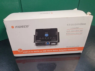 Adaptador conversor clone disco rígido Fideco S3G-pl06 USB3.0 para SATA ou IDE - Imagem 1 de 4