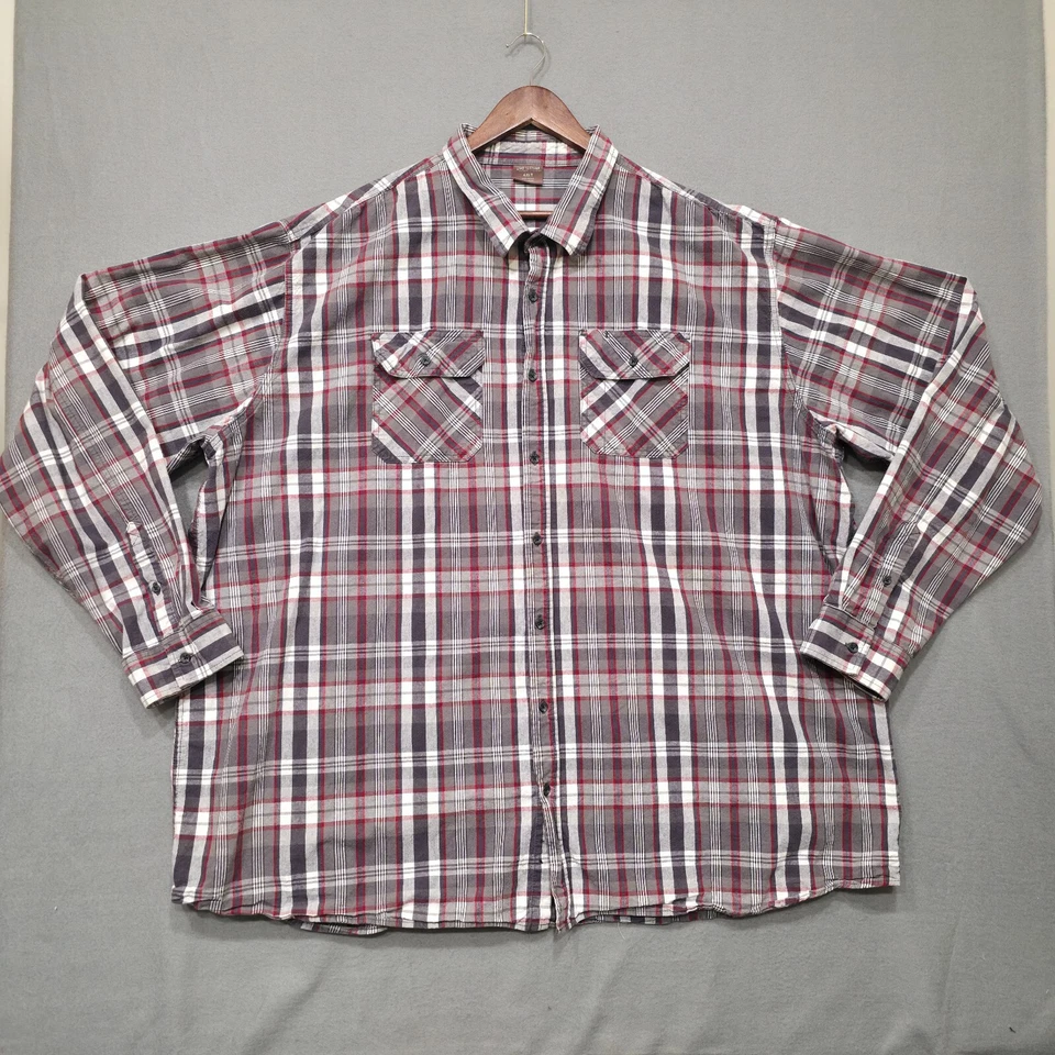Camisa con botones de manga larga multicolor Great Northwest para hombre talla 4XLT Foto 1 de 4