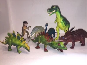 Dinosaur Lot Of 7 Mostly Vintage 1985- 1989 - Picture 1 of 8