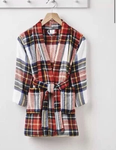 New Plush Flannel Kids Robe Small (6/7) Unisex Holiday - Picture 1 of 3