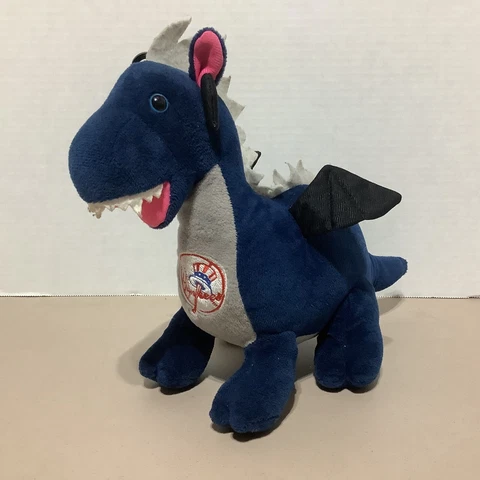 FOCO Plush Stuffed Animal Dragon New York Yankees Official MLB Baseball Blue Cover