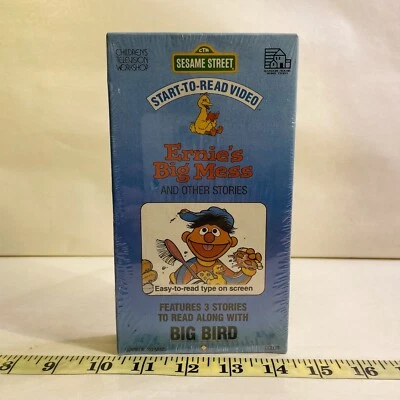 Ernie's Big Mess & Other Stories (VHS, 1987) Sesame Street Start To Read Video - Image 1 of 4