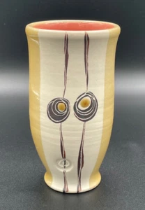 Laura George Lynch Pottery Cup/Vase Modern, Abstract, Maker Stamped - Picture 1 of 7