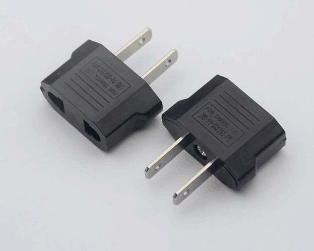 GOSONO 2-Pack US To EU Travel Plug Adapter - White, Converts USA Plugs To European Outlets - View #8