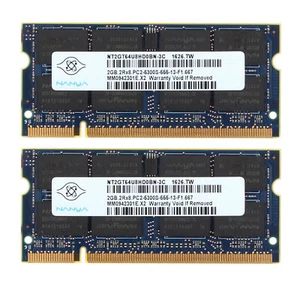 Nanya DDR2 4GB RAM 2X 2GB PC2-5300 667Mhz 200PIN SODIMM Laptop NON-ECC Memory#/ - Picture 1 of 6