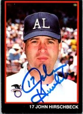 John Hirschbeck autographed baseball card (AL Umpire) 1988 T&M Sports #50