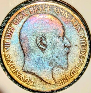 1903 Great Britain 1 Penny Powerful Toning - Picture 1 of 5