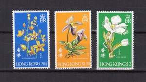Hong Kong 1977 fleurs Orchidées série de 3 timbres neufs MNH /RU337 - Picture 1 of 1