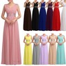 LLY Women's Sleeveless Chiffon Long Ball Gown - Evening Prom/Bridesmaid Dress (Sizes 6-22)