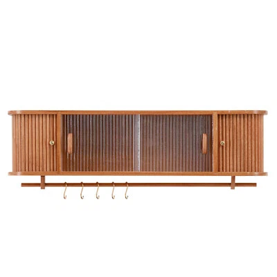 1:12 Scale Dollhouse Miniature Hang Cupboard Storage Cabinet Wooden Furniture - Image 1 of 4