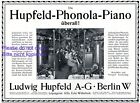 Piano Hupfeld German ad 1914 Central Cordoba Railway Argentina dining car 