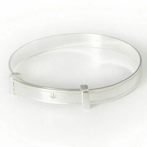 Children Solid Silver Bracelet Newborn Bangle Baby Shower Baptism Christening - Picture 1 of 12