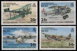 BIOT 1993 - Mi-Nr. 136-139 ** - MNH - Flugzeuge / Airplanes - Bild 1 von 1