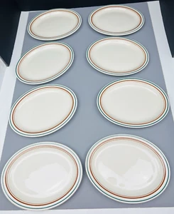 Lot of 8 Vintage Shenango China Restaurant ware Side Dishes/Plates Brown & Green - Picture 1 of 13