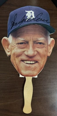 Sparky Anderson Signed Fan Detroit Tigers JSA *627 - Image 1 of 2