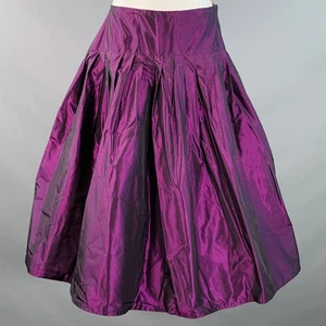 VINTAGE Gr. S lila Taft Tüll Petticoat Plissee Midirock - Bild 1 von 3