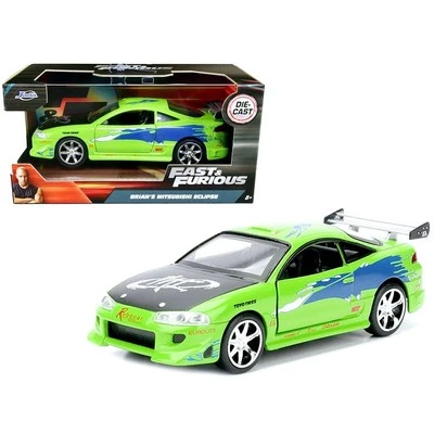 97609 POR JADA Brian’s 1995 Mitsubishi Eclipse. Escala 1:32. Color verde. diecast  Foto 1 de 4