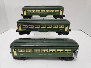 Lionel Postwar O 6440 6441 Two-Tone Green Passenger Car Set - Coach, Observation - Picture 1 of 10