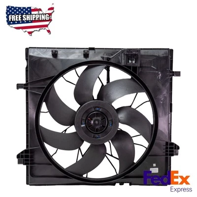 Conjunto de ventilador de refrigeración compatible con 12-18 Mercedes ML350 GLE350 GL350 GLA45 AMG GLS450 Foto 1 de 4