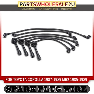Juego de 6 cables de bujía para Toyota MR2 1985-1989 Corolla 87-89 Chevrolet Nova Foto 1 de 4