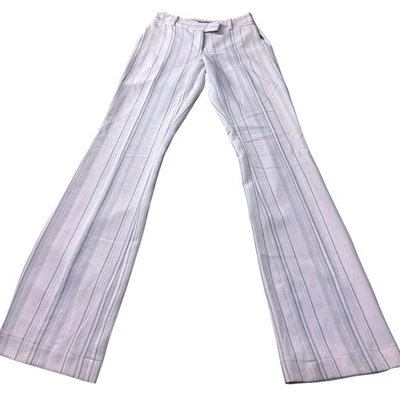 Sirena de oficina rosa Bobby J para mujer de colección Y2K pantalones acampanados a rayas talla 5 Foto 1 de 4