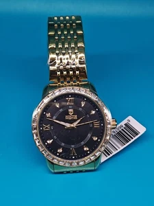 Orologio Montres Prestige Uomo Lusso Accento 45mm Oro Nero Cristallo MPW-0238 - Foto 1 di 8