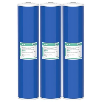 1-3 Pack 20"x4.5" KDF GAC Big Blue Whole House Water Softener Filter Replacement - Image 1 of 4