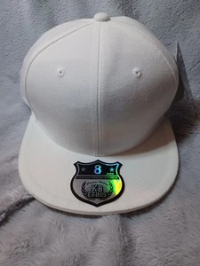 New With Tags KB Ethos Premium Headwear White Fitted Size 8 Cap - Picture 1 of 8