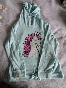Btween Sequined Unicorn Hoodie Girls Size 8 - Picture 1 of 6