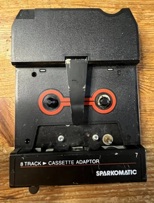 Adaptador de cinta de casete estéreo de 8 pistas Sparkomatic de colección SCA-10 automóvil vehículo Foto 1 de 4