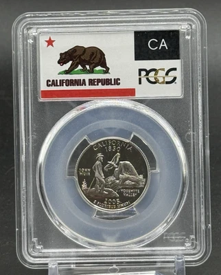 2005-S California Washington Quarter 25c Silver PCGS PR69DCAM Flag Label - Image 1 of 4