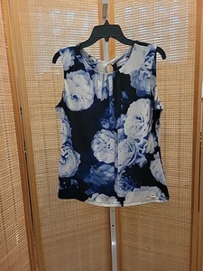 Calvin Klein Tank Top Womens Size Large Multicolor Floral Sleeveless Round Neck - Imagen 1 de 12