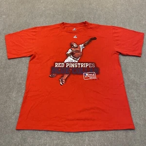 Camisa Philadelphia Phillies Para Hombres Grande MLB Béisbol Majestuosa Rayas Rojas - Imagen 1 de 11