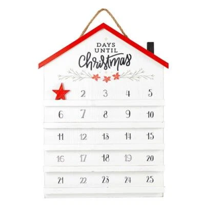 Advent Calendar White or Red Pack of 2 Size 16 in W x 23 in H x 0.25 in D - Image 1 of 4