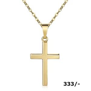 Colgante Cruz Oro 333 27 x 12,8 mm 40,45,50,55,60 cm Diferentes Cadenas Oro 333 - Imagen 1 de 65