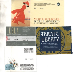 ww 73 TRIESTE Musei - 4 biglietti d'ingresso - Mostra DUDOVICH e altre - Ticket - Imagen 1 de 1