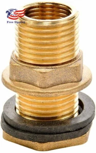 1-1/2" Female 2" Male Water Tank Connector Threaded Bulkhead Fitting 1PC - Picture 1 of 4