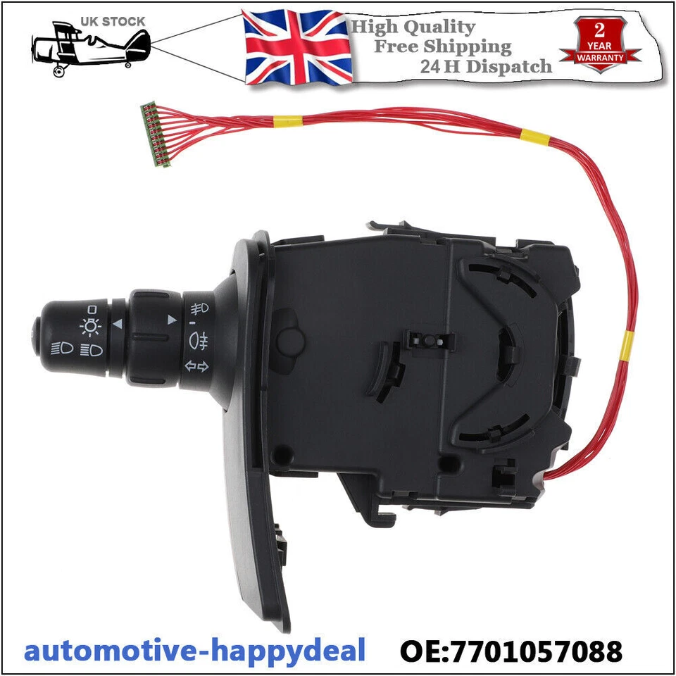 INDICATOR STALK HEADLIGHT SWITCH HEADLAMP FOR RENAULT CLIO MK3, KANGOO, MODUS - Image 1 of 4